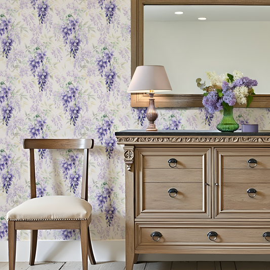 How to Hang Pictures, Shelves and a TV on a Wallpapered Wall