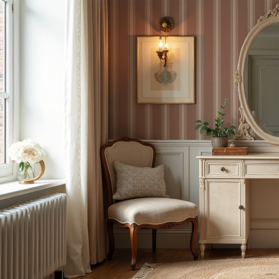 Wide & Extra-Wide Striped Wallpaper: Bold Bands, Made to Order